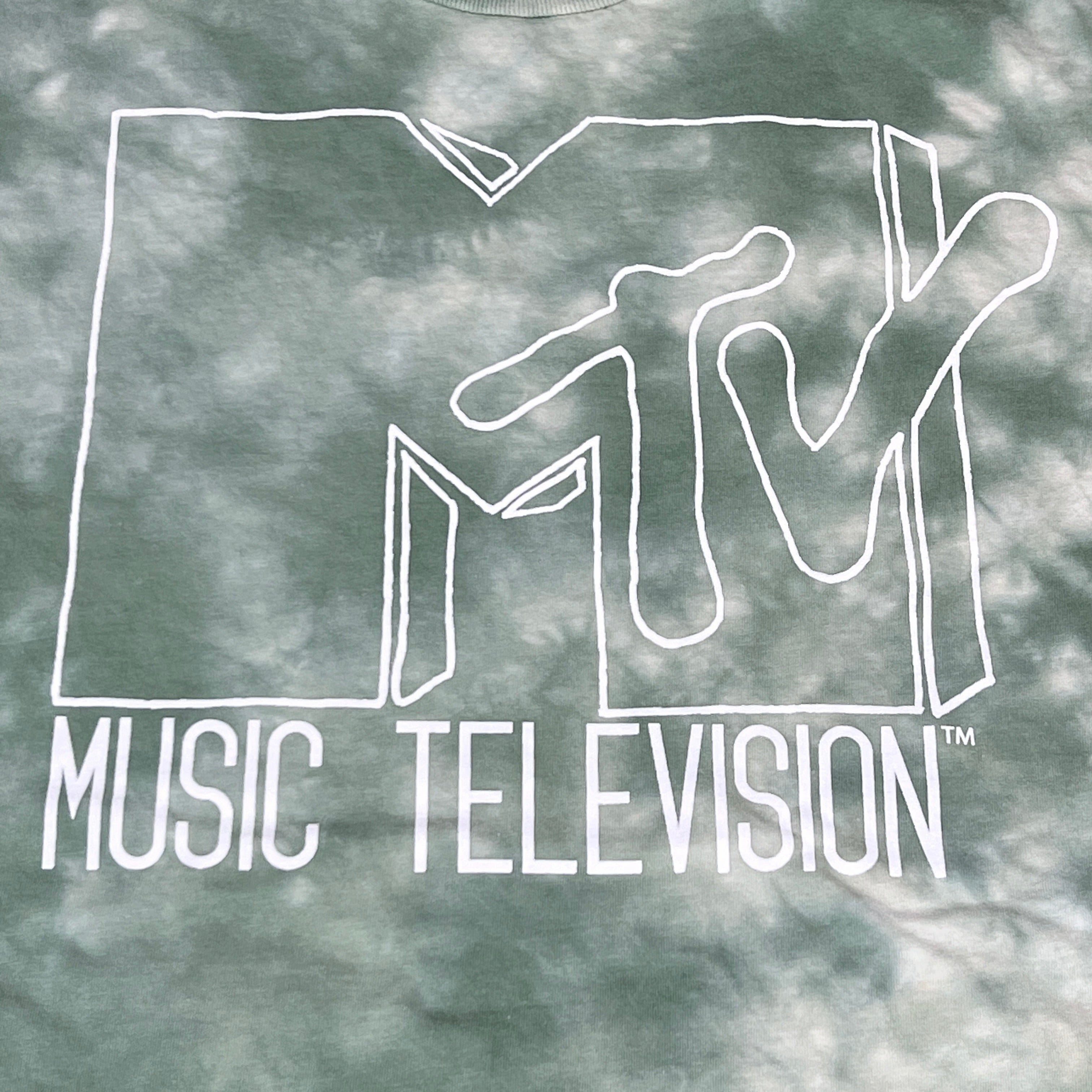 MTV Mint and White Tie-Dye Short Sleeve T-Shirt Women's Sz L 86947(New) by PayWut