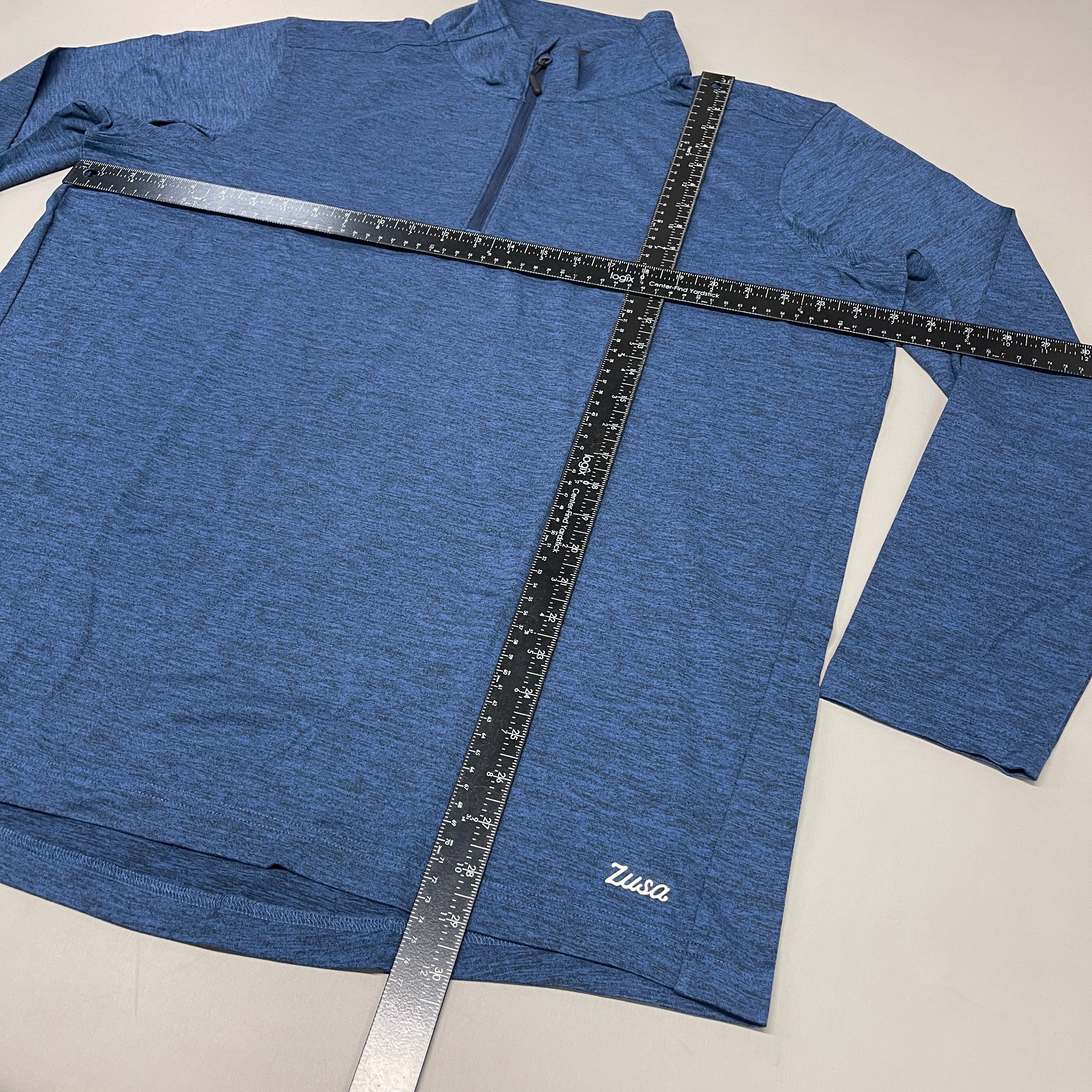 ZUSA Pull Over Shirt Long Sleeve Brisk Quarter Zip Men's Sz XL Navy Heather (New) by PayWut