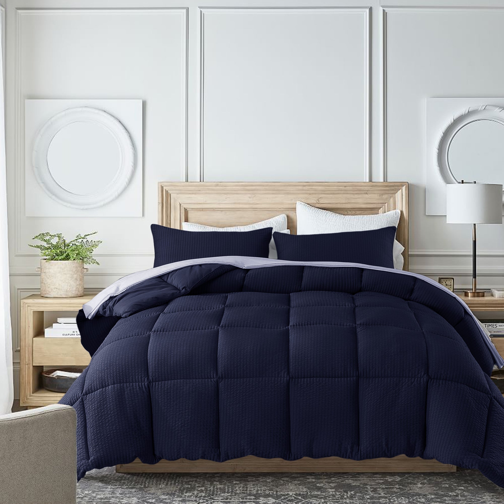 Kasentex Ultra Soft All Season Down Alternative Reversible Comforter, Twin, Queen, King, Room Decor, Graduation Gifts by Kasentex