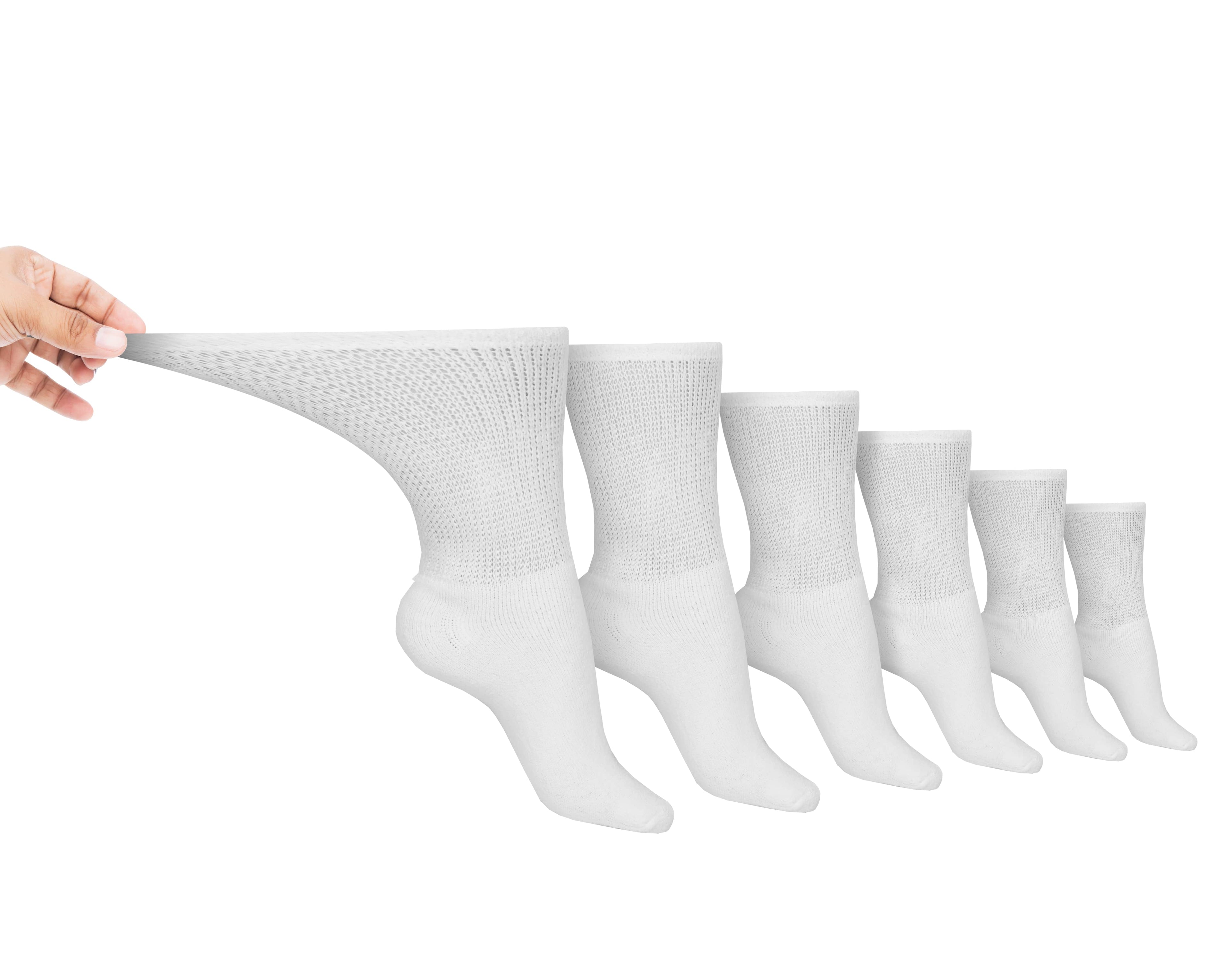Men's Cotton Diabetic Crew Socks (6 Pair) by DSC