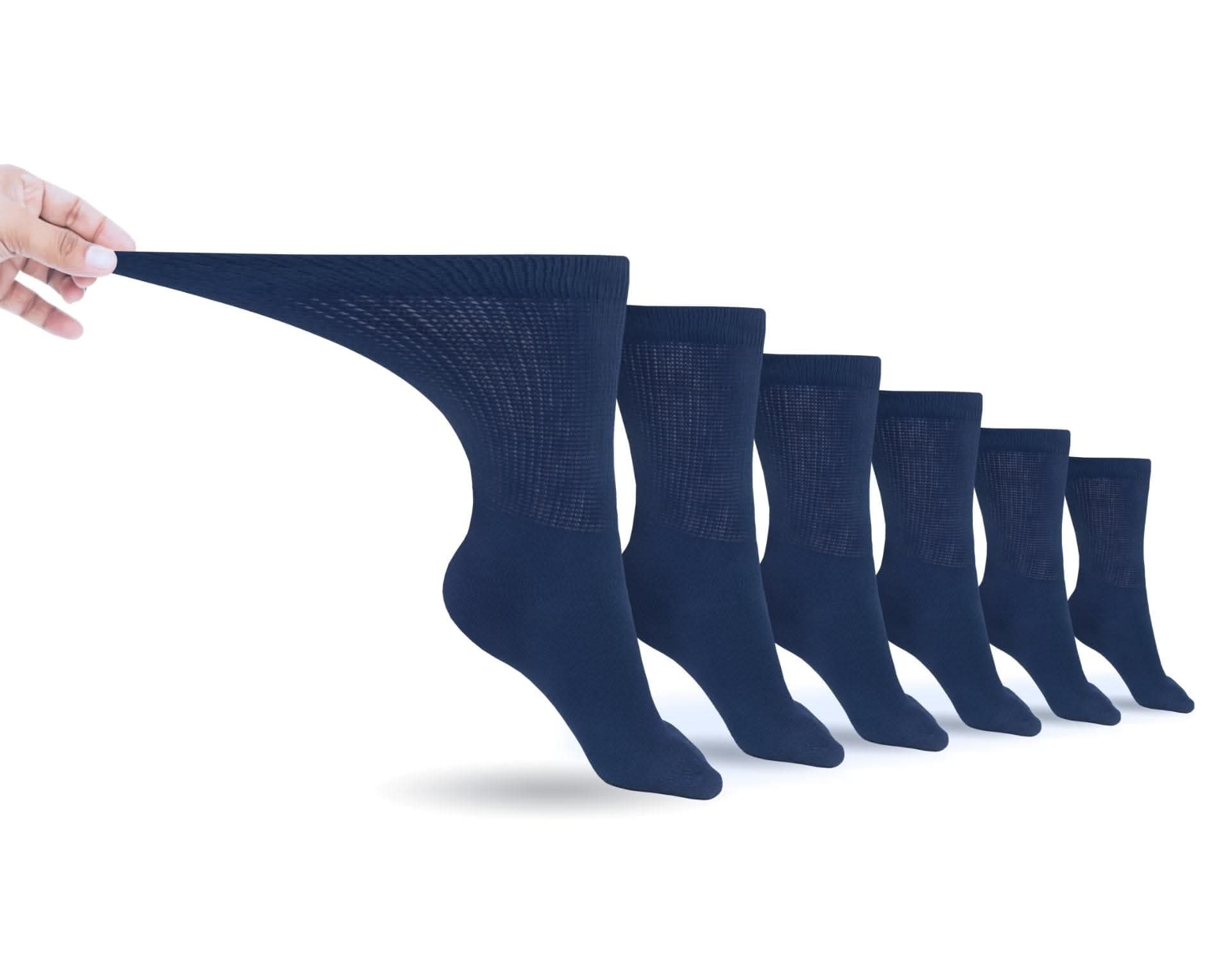 Men's Cotton Diabetic Crew Socks (6 Pair) by DSC