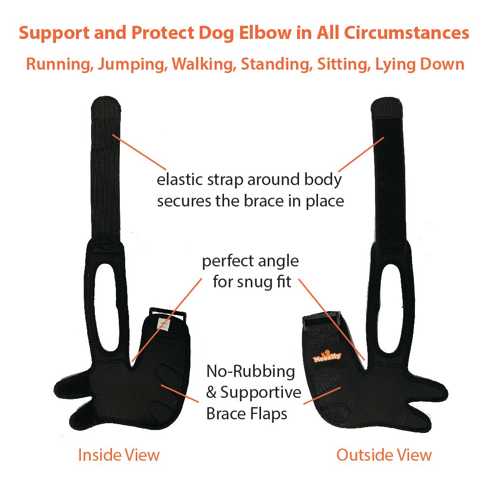 NeoAlly Elbow and Shoulder Brace for Dogs and Cats - Optimal Support for Pet Mobility by Neoallypets