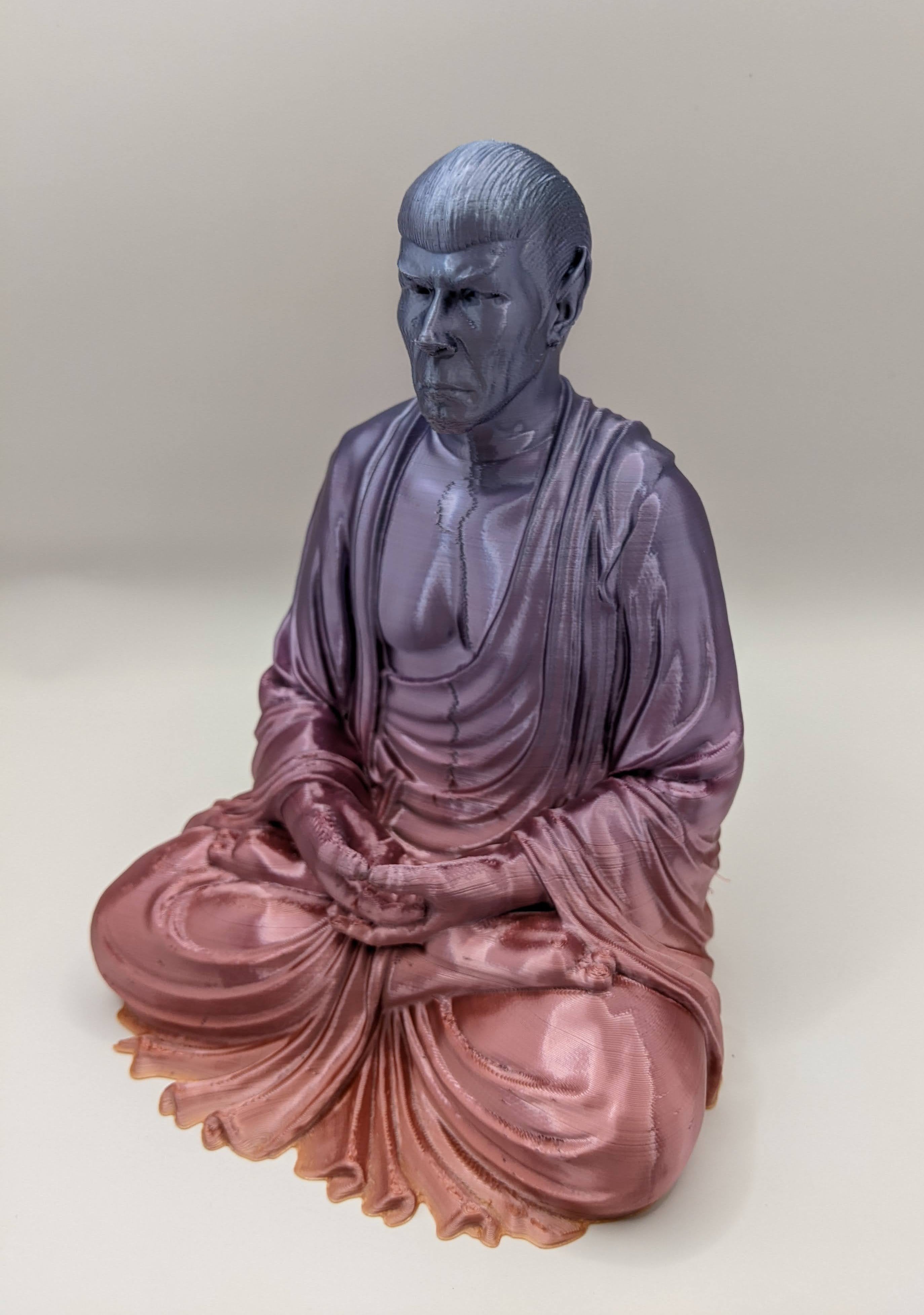 3D Printed Spock Buddha figure by Taylors 3D Print Lab