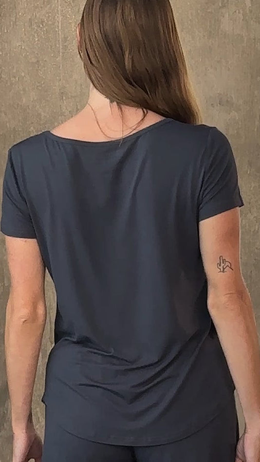 Women’s Bamboo Lounge Set - Lounge T-Shirt + Lounge Shorts by Spun Bamboo