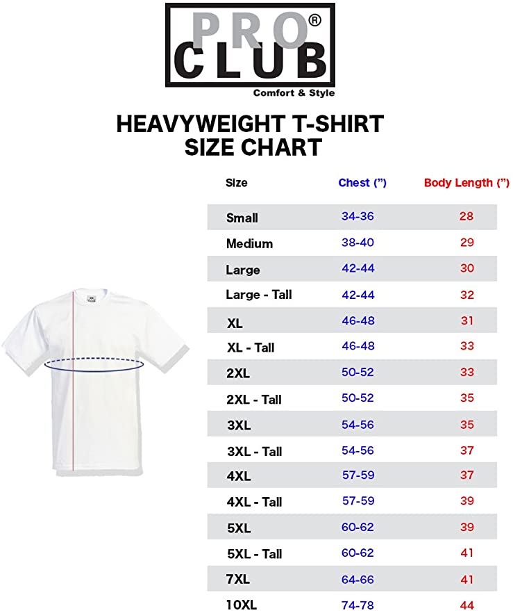 Proclub Heavyweight Short Sleeve Tshirt by Xtreme Wear