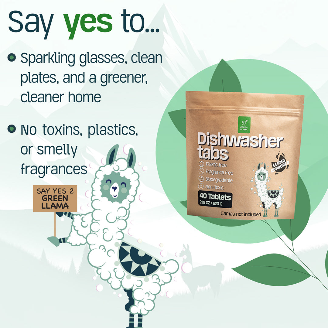 EWG Verified™ & PVA-Free Dishwasher Tabs by Green Llama
