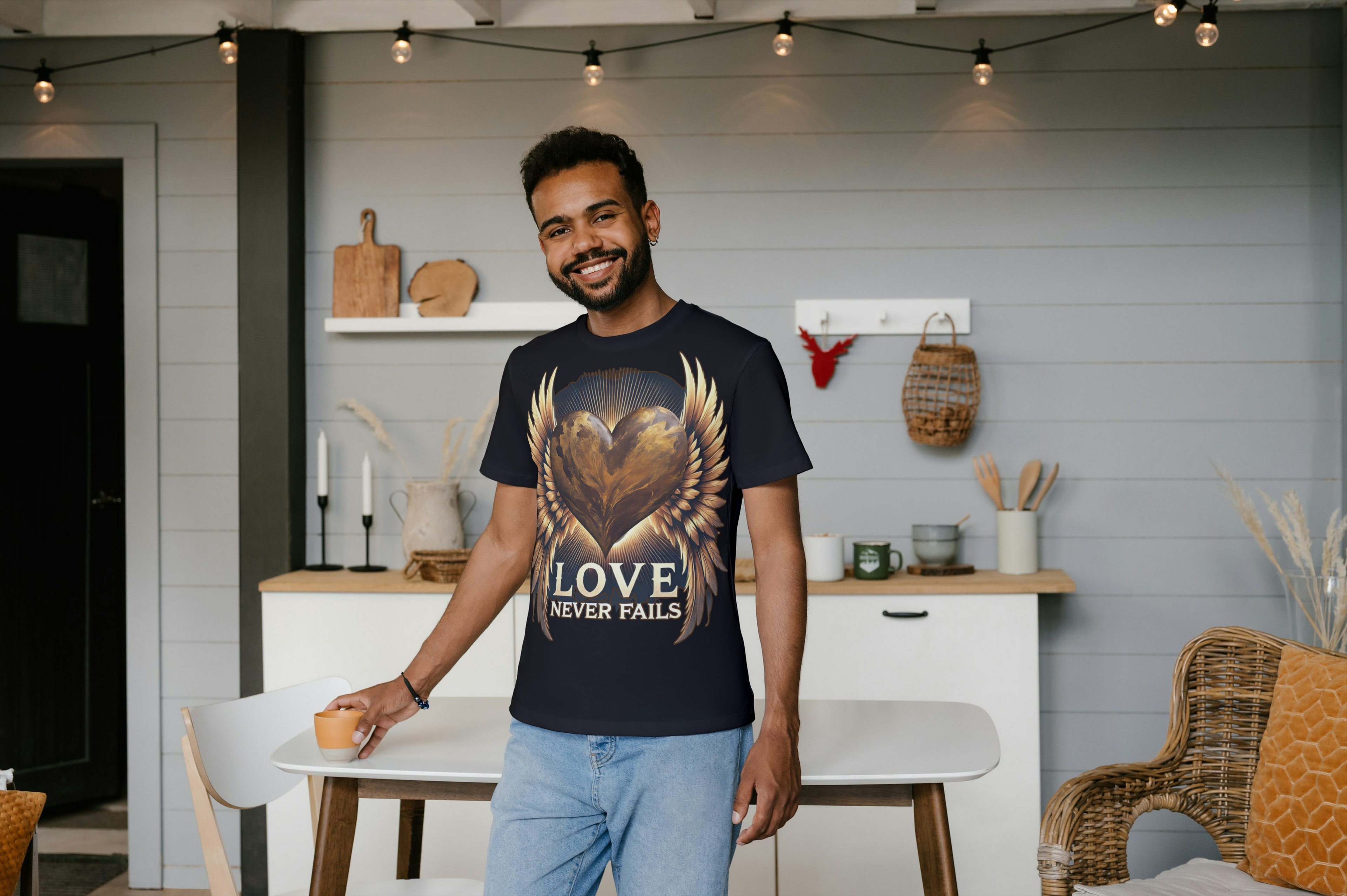 Love Never Fails | Winged Heart Tee | Faith, Love & Timeless Truth by Love & Lyrics Designs