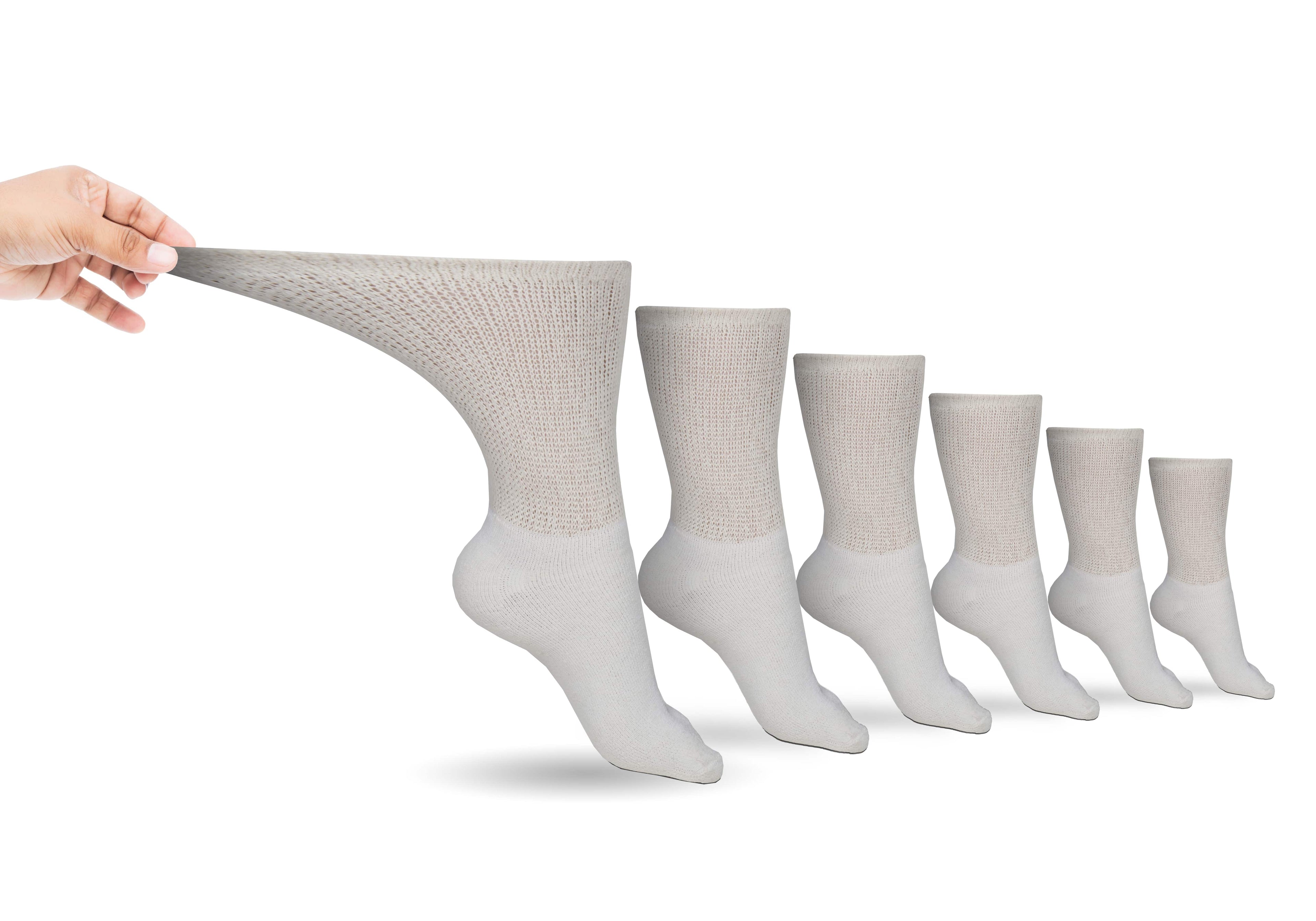 Men's Cotton Diabetic Crew Socks (6 Pair) by DSC